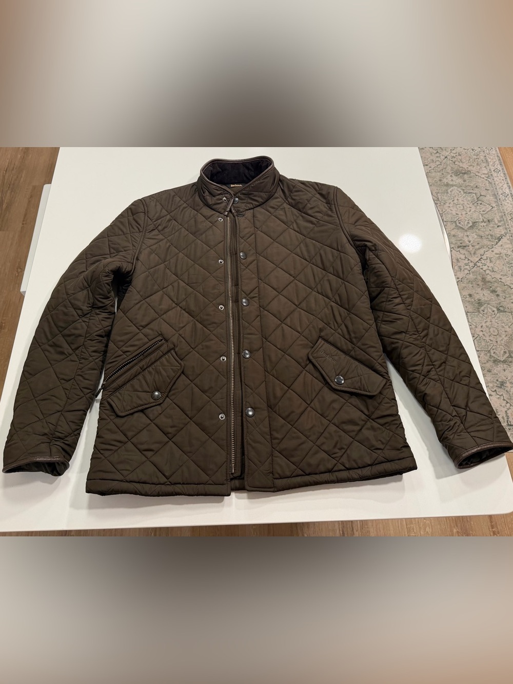 Barbour Quilted Lightweight Jacket in Dark Brown